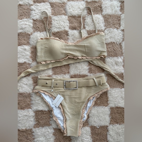 NWT Maiyo Claudia Bikini Set in Gold Size Large - Picture 6 of 9